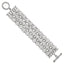 1928 Jewelry Silver-tone Fancy Floral Link 8 inch Toggle Bracelet