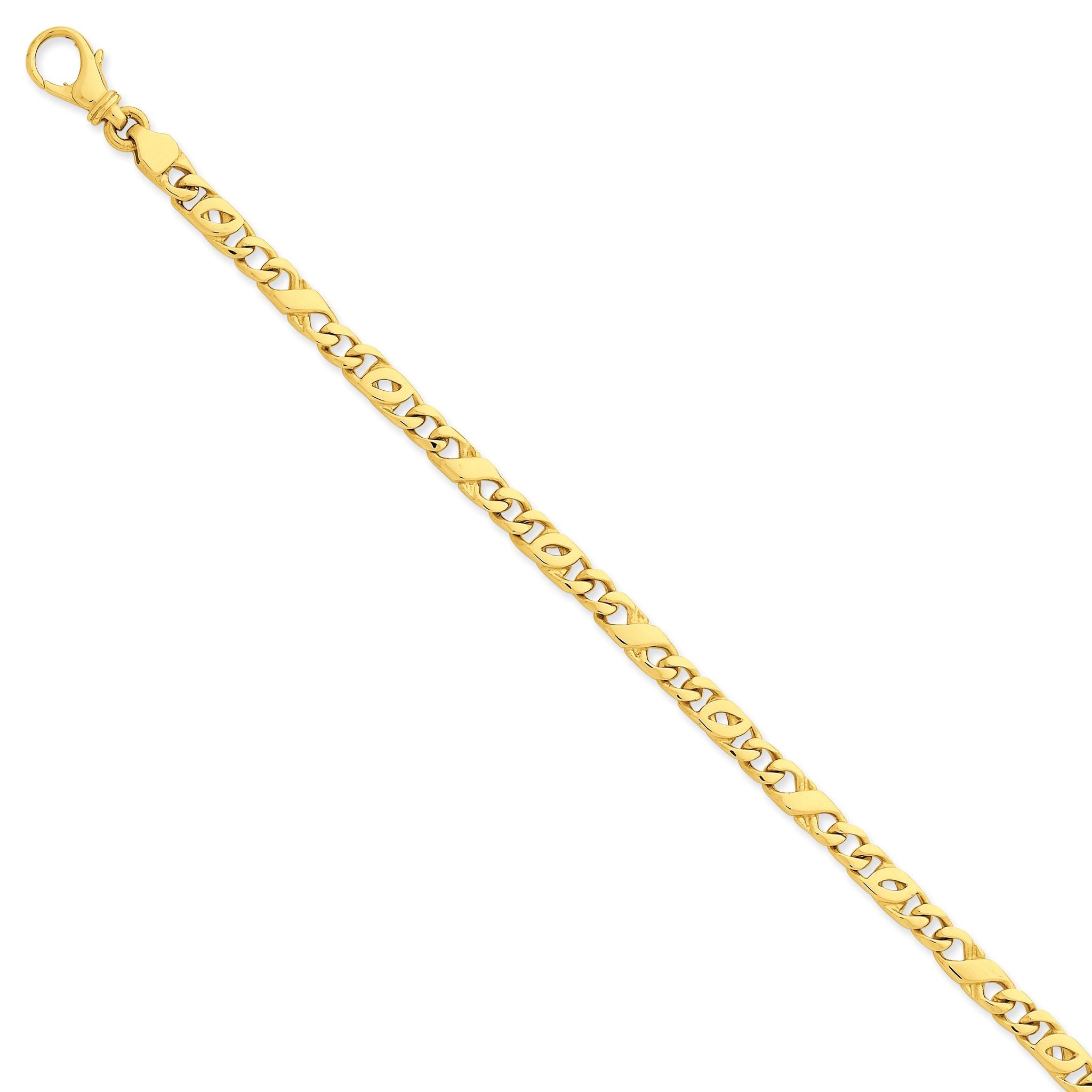 14K Gold Polished Fancy Chain Bracelet by Sophia Jewelers Main image