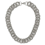 Polished Circle Link Necklace in Stainless Steel