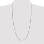 Sterling Silver Rhodium-plated 2mm Box Chain