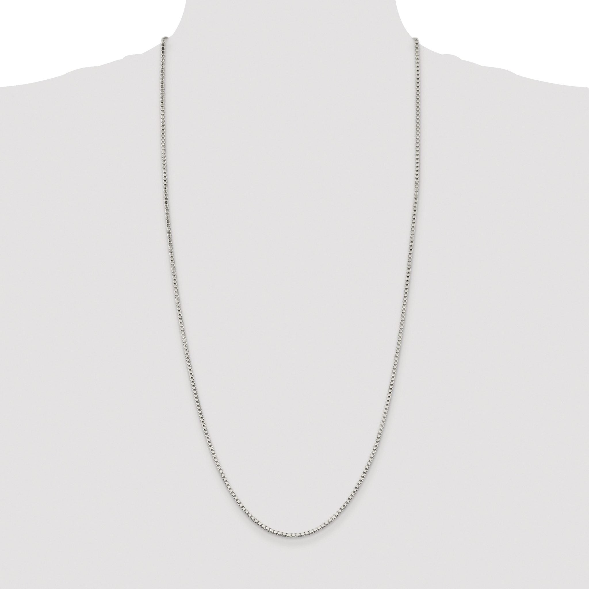 Sterling Silver Rhodium-plated 2mm Box Chain