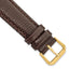 Lizard-Grain Leather Watch Band in Brown with Gold-Tone Buckle, 20mm