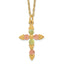 10K Tri-Color Black Hills Gold Cross Necklace with Polished Die-Struck Design