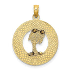 14K MYRTLE BEACH w/Palm Tree Circle Charm