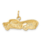 14K Gold Sports Car Charm with Polished Finish for Men