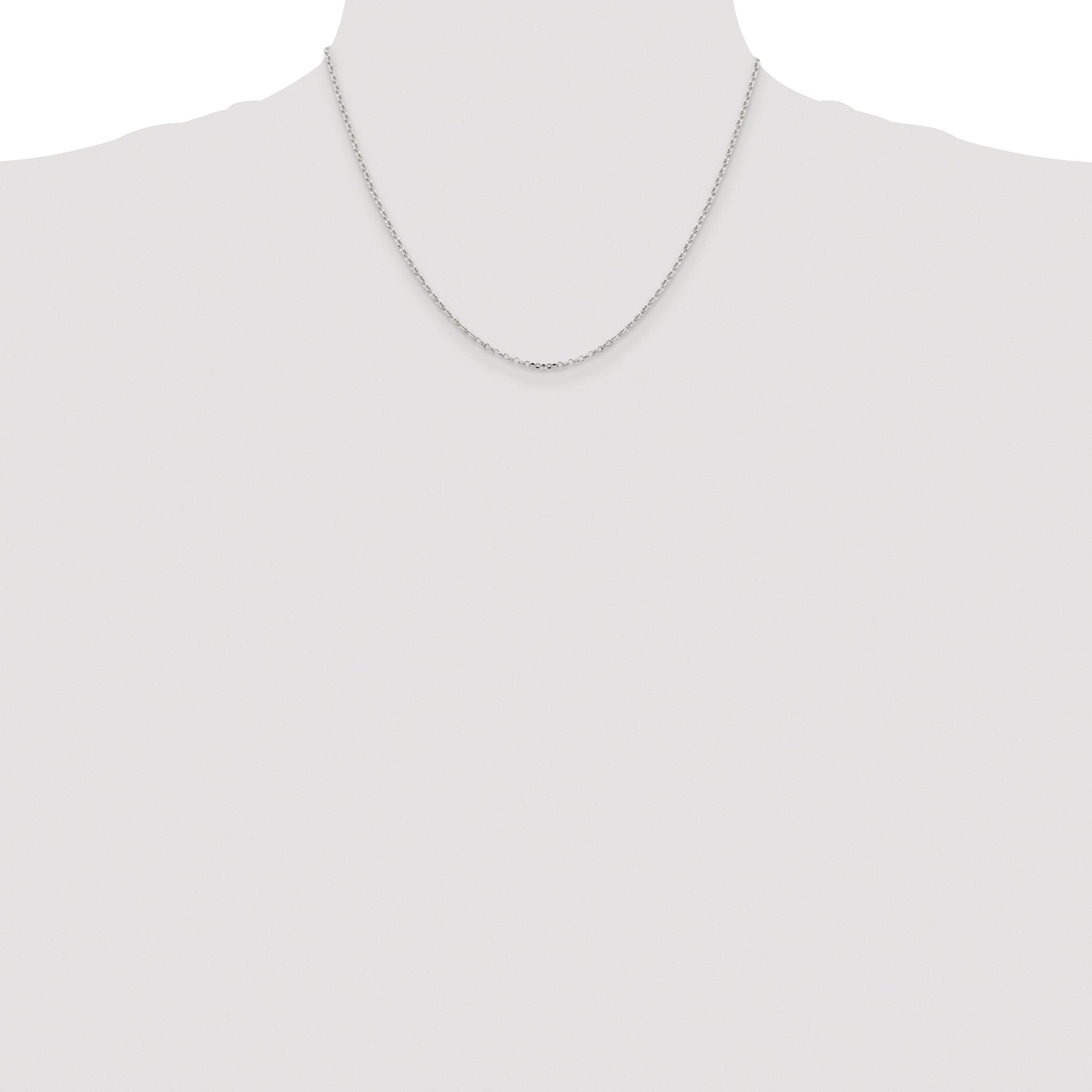 Diamond-Cut Rolo Cable Chain in Sterling Silver