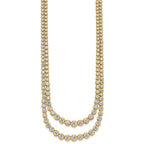 14k 14 7/8 carat Lab Grown Diamond VS+ F+ Complete 18 inch Graduated Layered Tennis Necklace