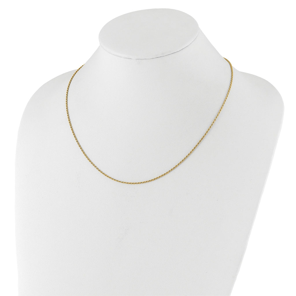 Diamond-Cut Rope Chain in Gold-Plated Sterling Silver, 1.4mm