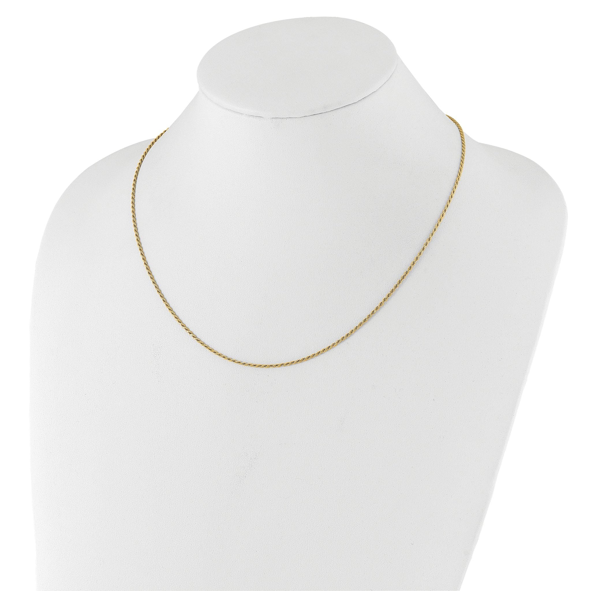 Diamond-Cut Rope Chain in Gold-Plated Sterling Silver, 1.4mm