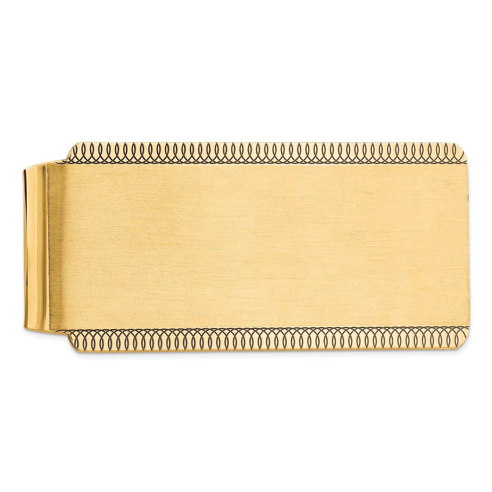 Sterling Silver Satin Gold-plated Front Money Clip Main image