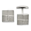 Stainless Steel Polished Textured Square Cuff Links