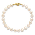 Women's 14K Yellow Gold 6-7mm Freshwater Cultured Pearl Bracelet