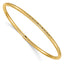 10k 3mm Diamond-cut Tube Slip-on Bangle