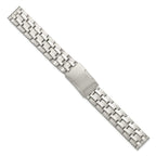 Folded Link Watch Band in Stainless Steel, 18mm