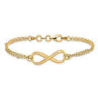 Sterling Silver Gold-plated Infinity Symbol Bracelet