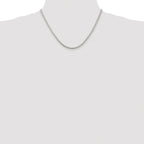 Sterling Silver Rhodium-plated 2.5mm Box Chain