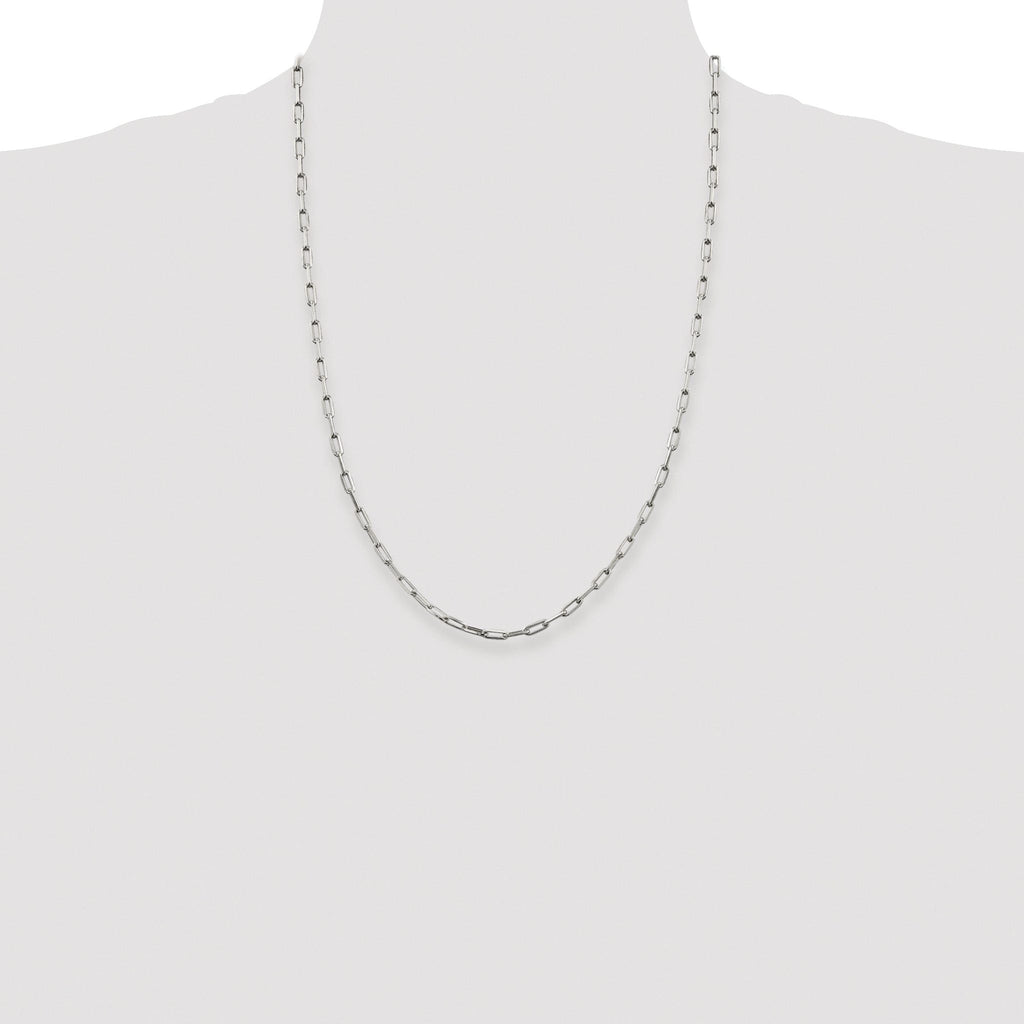Elongated Open Link Chain in Sterling Silver, 3.25mm