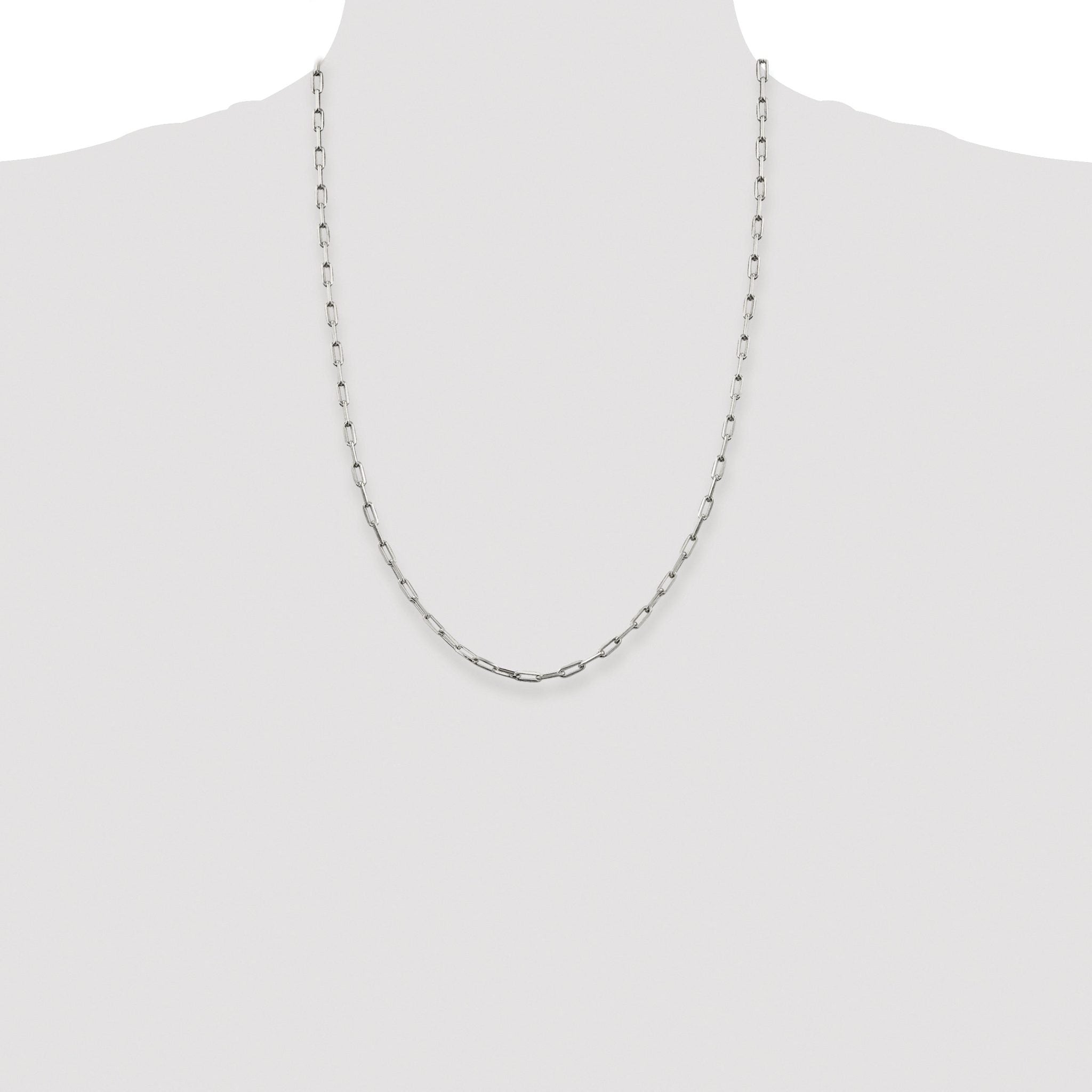Elongated Open Link Chain in Sterling Silver, 3.25mm