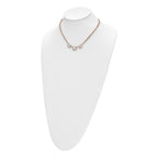 Polished Glass Necklace in Rose-Tone Stainless Steel