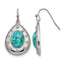 Stainless Steel Polished Cubic Zirconia Drop Dangle Earrings for Women