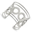Stainless Steel Polished Circle Design 50mm Cuff Bangle Bracelet for Women
