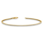 14k 1 1/3 carat Lab Grown Diamond VS/SI+ G+ 7 inch Tennis Bracelet