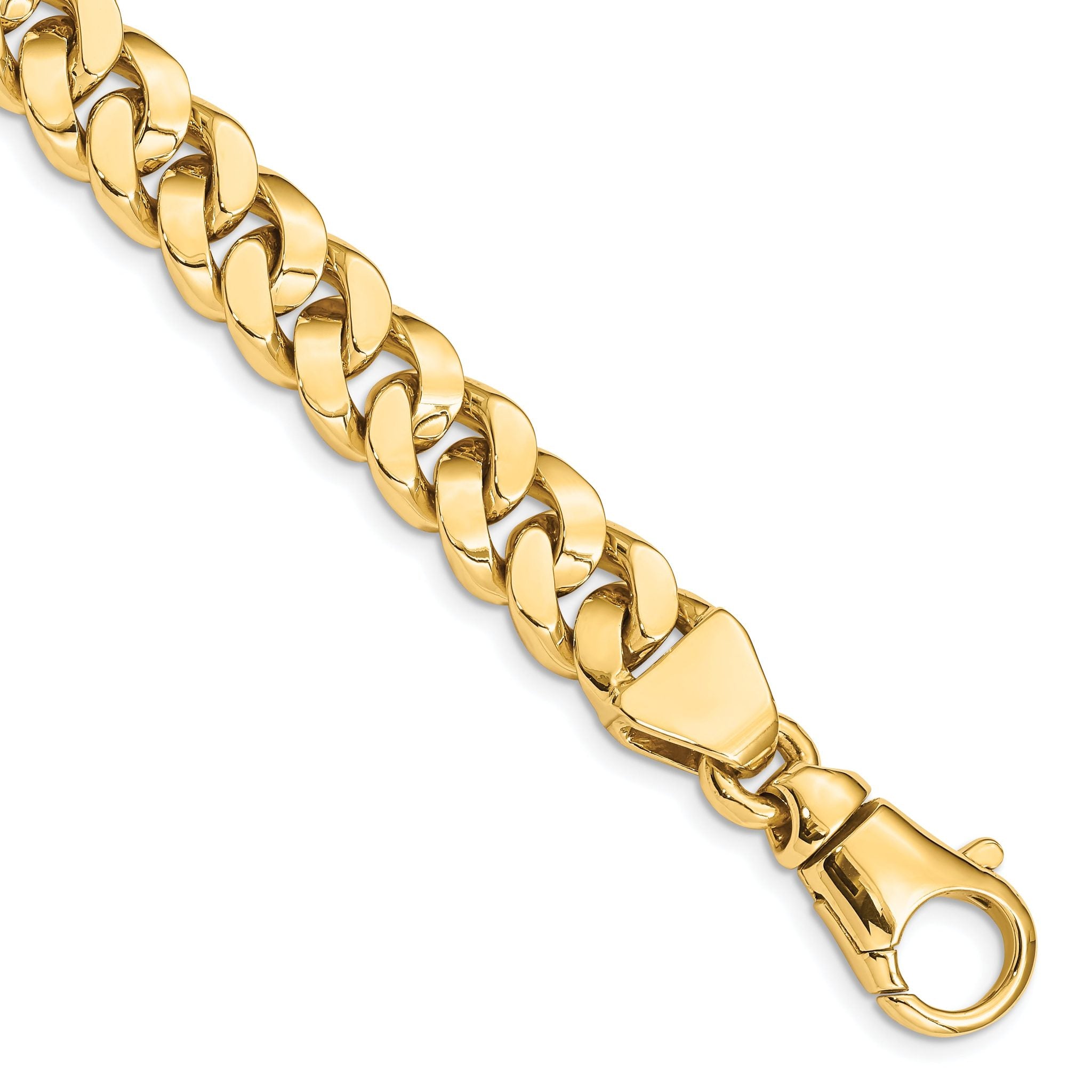 14K Yellow Gold Solid Fancy Chain Necklace 10mm Main image