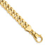 14K Yellow Gold Solid Fancy Chain Necklace 10mm