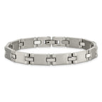 Stainless Steel Brushed and Polished Link Bracelet for Men