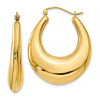 Sophia Jewelers 14K Polished Gold Hoop Earrings Elegant Shrimp Style
