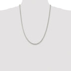 Sterling Silver Rhodium-plated 3mm Box Chain