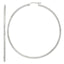 Sterling Silver 2mm Polished/Satin D/C Hoop Earrings