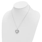 Sentimental Expressions Sterling Silver Rhodium-plated Antiqued Love Never Ends Pet Ash Holder 18 Inch Necklace