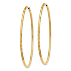 14k 1.25mm Diamond-cut Endless Hoop Earring