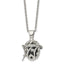 Black Agate Opening Box Necklace in Stainless Steel