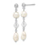 Kelly Waters Rhodium-Plated Simulated Pearl and Crystal Drop Earrings  Polished, Elegant Design