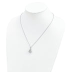 Sophia Jewelers Sterling Silver CZ Infinity Necklace with Moving Center