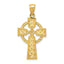 14K Gold Diamond-Cut Celtic Cross Pendant  Solid and Elegant Design