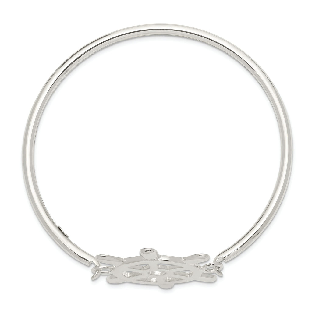 Sterling Silver 925 Women's Bangle with Interchangeable Nautical Charms