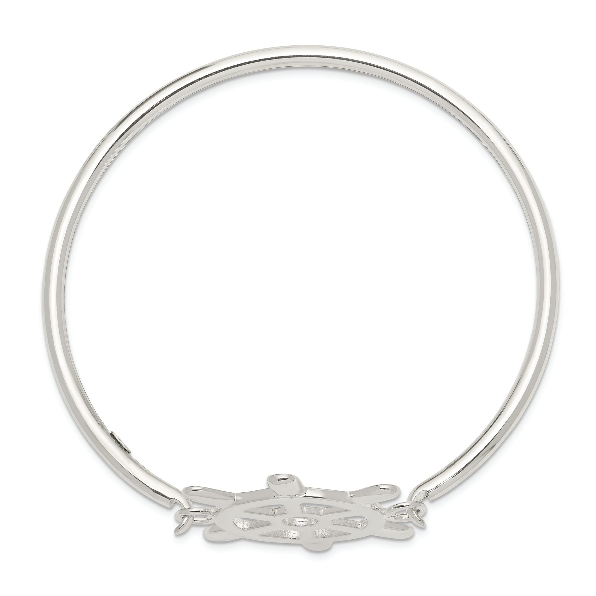 Sterling Silver 925 Women's Bangle with Interchangeable Nautical Charms