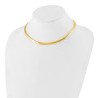 14K 6mm Domed Omega Necklace