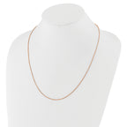 Sterling Silver Rose Gold-plated Adjustable 1.25mm Round Box Chain