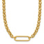 14K Polished Fancy Elongated Oval Link Necklace