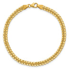 14K Polished and Textured Fancy Bracelet