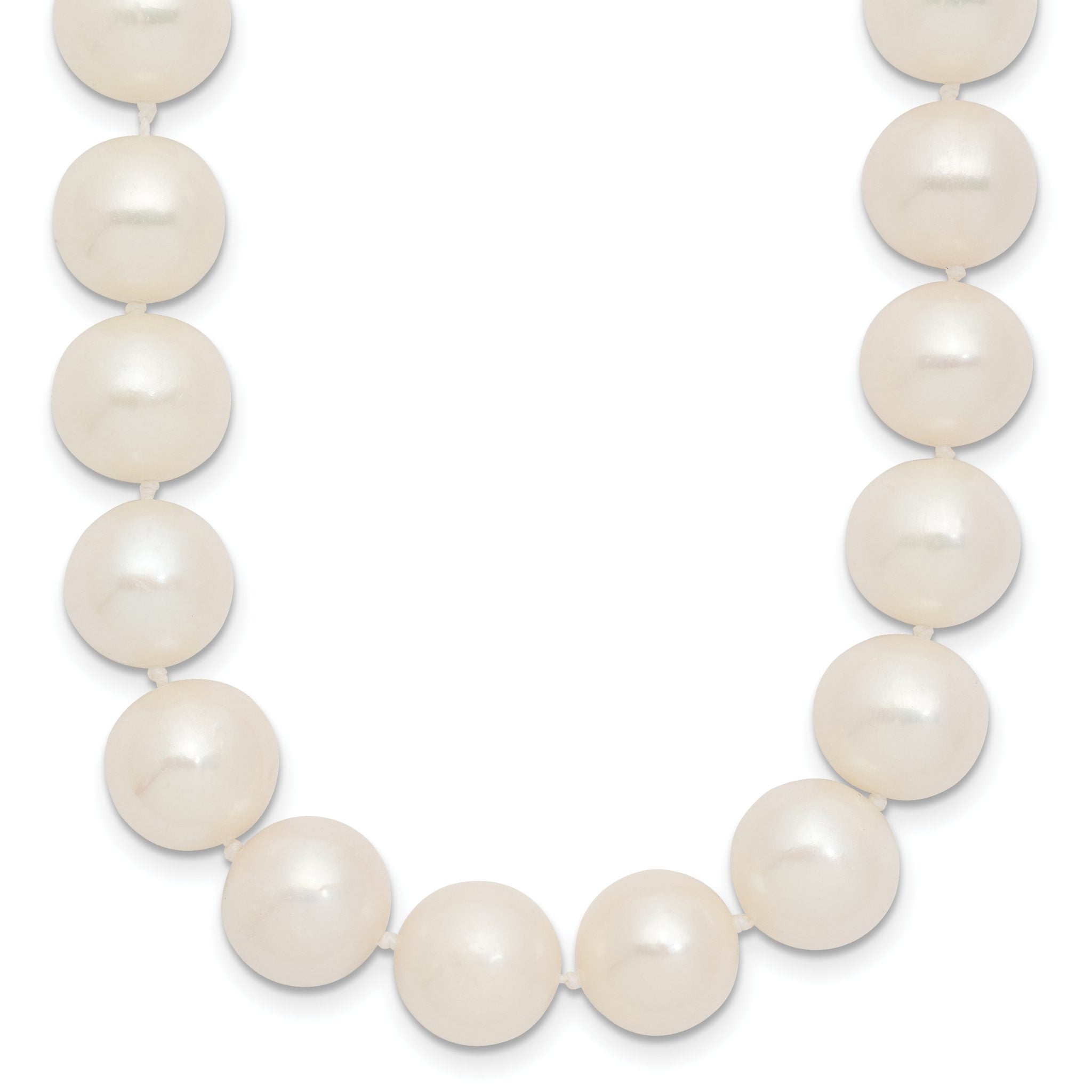 14k Polished 10-11mm Near-Round White Freshwater Cultured Pearl 18 inch Necklace Main image