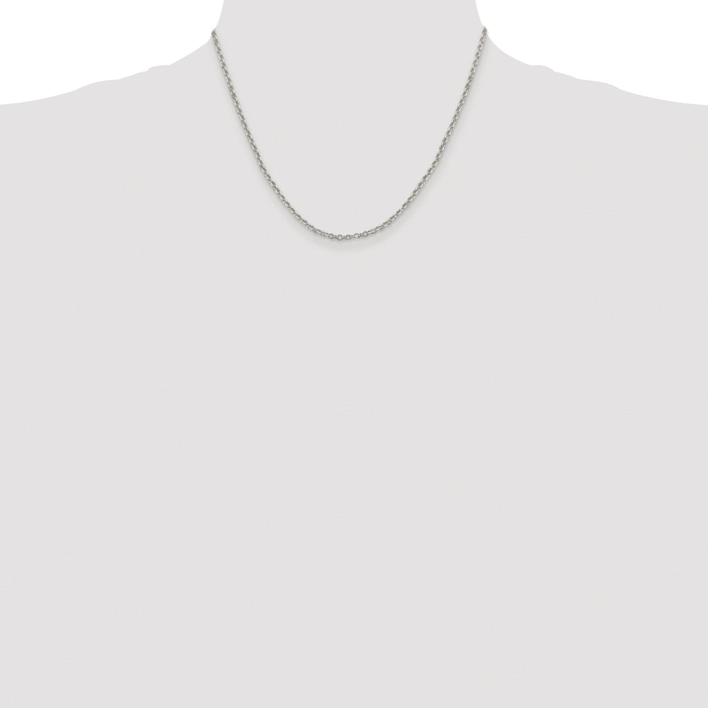 Diamond-Cut Rolo Cable Chain in Sterling Silver