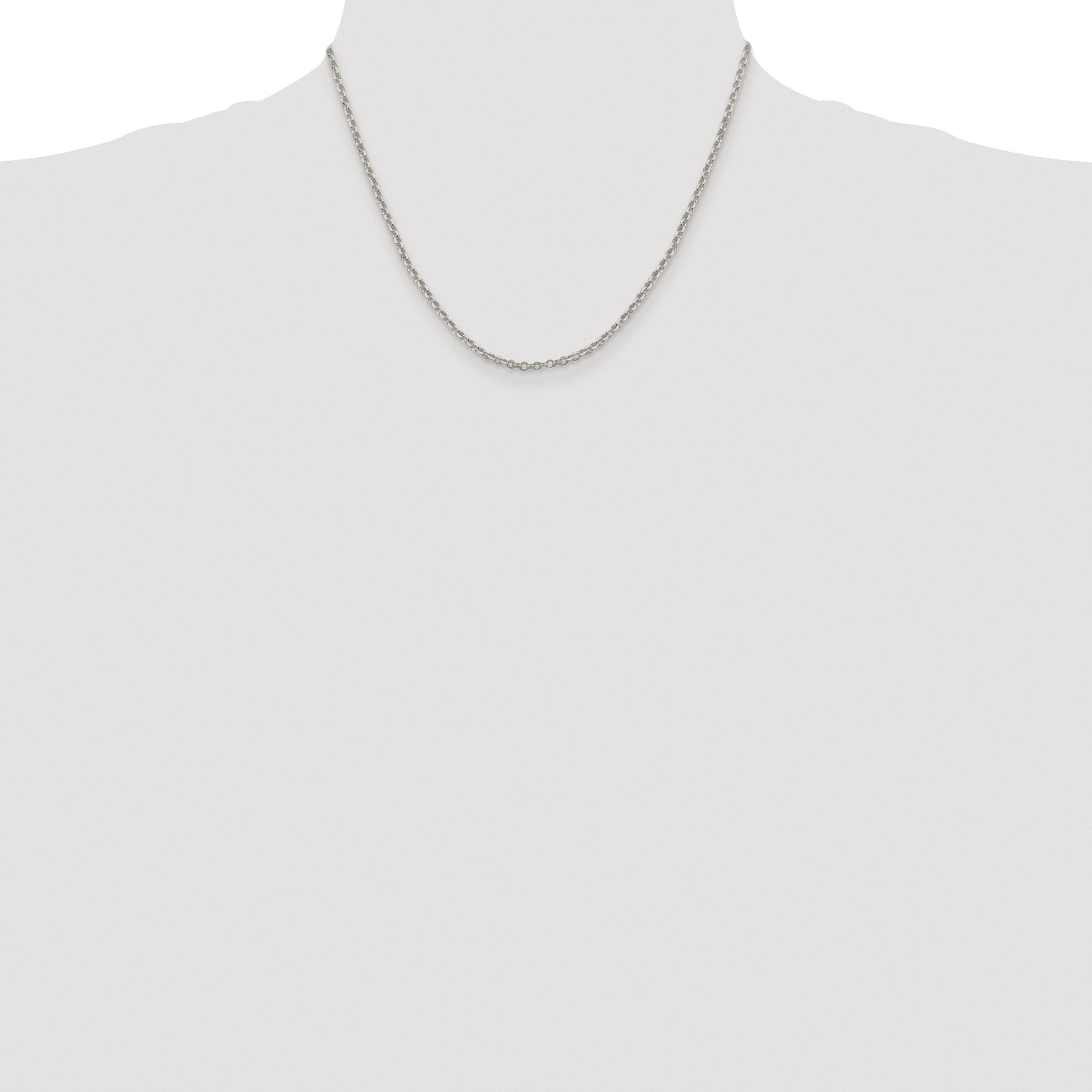 Diamond-Cut Rolo Cable Chain in Sterling Silver