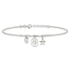 Sterling Silver Shells 9in Plus 1 in Ext. Anklet
