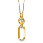 14K Polished Fancy Dangling Mixed Links Necklace