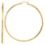 Sterling Silver Flash Gold-plated 2.5mm Polished/Satin D/C Hoop Earrings